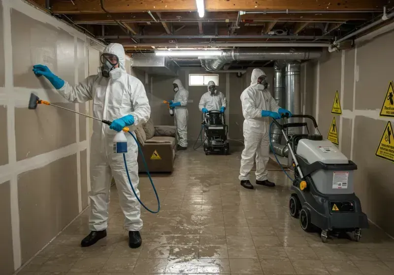 Basement Moisture Removal and Structural Drying process in Chelsea, VT